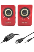 BUFFER® N62 1+1 Multimedia USB ve Jacklı Mini Hoparlör Yüksek Stereo Ses Sistemi - 7