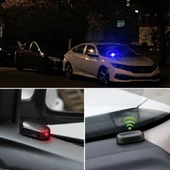 BUFFER®  Araç İçin Caydırıcı Solar Enerji İle Şarj Olan  Güçlü Yapışkanlı Işıklı Plastik Mini  Alarm thumbnail 3