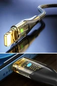 BUFFER® Led Işık Uçlu Sağlam İp Kablolu USB to Lightning Hızlı Şarj Kablosu thumbnail 7