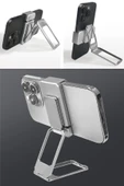 BUFFER®  360 derece Dönen Tüm Telefon Tipleri İle Uyumlu Metal Telefon Standı Braket - 7