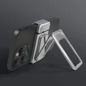 BUFFER®  360 derece Dönen Tüm Telefon Tipleri İle Uyumlu Metal Telefon Standı Braket thumbnail 5