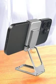BUFFER®  360 derece Dönen Tüm Telefon Tipleri İle Uyumlu Metal Telefon Standı Braket thumbnail 8