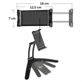 BUFFER® 360 Derece Dönebilen Mutfak Masaüstü Telefon Tablet Tutucu Ayarlanabilir Esnek Ayaklı Metal thumbnail 7