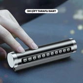 BUFFER® Alüminyum Kasa Siyah Renk Çevirmeli Araç Içi Telefon Numaratörü Park Oto Numaratörü thumbnail 3