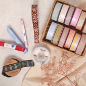 Loren Crafts 1cm 10 mt Pembe Saten Hoşgeldin Bebek thumbnail 3