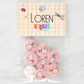 Loren Crafts 8'li Köpek Düğme - 1032 thumbnail 1