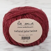 La Mia Natural Jute Twine 100 gr Bordo Jüt İp - L211 - 34105 thumbnail 1