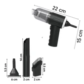 Buffer 3in1 Araç İçi Kablosuz Şarjlı Mini El Süpürgesi Vakum ve Üfleme thumbnail 2