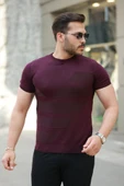 Erkek Bisiklet Yaka Kısa Kollu Tişört - 1