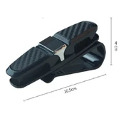 BUFFER® Araç İçi Güneşliğe Takılan 2'li Gözlük,Kart,Para Takmalık Aparat thumbnail 5
