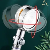 BUFFER® Turbo Pervaneli ve Filtreli Su Tasarruflu 360 Derece Dönebilen Tazyikli Duş Başlığı thumbnail 6