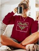 Kadın Uzun Kollu Bisiklet Yaka Desenli Viskon Iki Iplik Bluz thumbnail 3