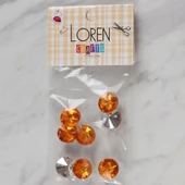 Loren Crafts turuncu 8 li düğme - 205 thumbnail 1