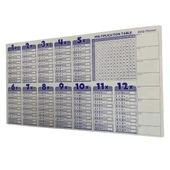 BUFFER® Statik Akıllı Kağıt Ingilizce Çarpım Tablosu 100x56 Cm(1 Adet Silgili Kalemli) - 3