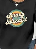 Kadın Uzun Kollu Bisiklet Yaka Viskon Iki Iplik Bluz thumbnail 2