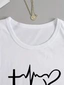 Kadın Uzun Kollu Bisiklet Yaka Yazı Baskılı Viskon Bluz thumbnail 4