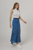 Bel Lastikli Dantel Etek - Mavi thumbnail 2
