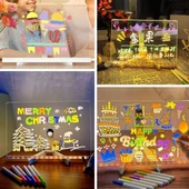 BUFFER® LED Işıklı Kendiliğinden Renkli Fosforlu Kalemli Dikdörtgen Yazı Panosu 20x30 cm thumbnail 3