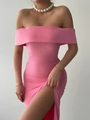 MADONNA YAKA UZUN ELBİSE thumbnail 5