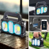 BUFFER®  Hurry Bolt Güneş Enerjili Taşınabilir Çalışma Lambası – Powerbank Özellikli - 2