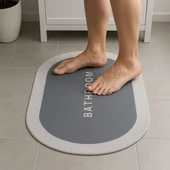 BUFFER® Sihirli Süper Su Emici Kaymaz Tabanlı Oval Paspas 40*60 cm thumbnail 2