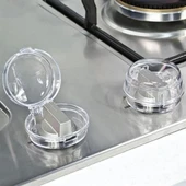 BUFFER® Isıya Dayanıklı Plastik Ocak Düğme Koruyucu Düğme Kilidi Emniyet Düzeneği thumbnail 3