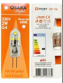 (3 Adet) Osaka 2W Beyaz Işık (6500K) G4 Duylu (İğne Bacak) Led Kapsül Ampul thumbnail 4