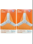 (2 Adet) Osaka 30W (200W) Beyaz Işık (6500K) E27 Duylu (Kalın Duy) Pervane Ampul thumbnail 1