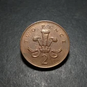 Escoines 3996368af4952dc3b3 2001 İngiliz sterlini two pence 2 peni Bakır kaplamalı çelik ççt+ para - 3