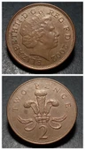 Escoines 3996368af49577cfd4 2002 two pence İngiliz sterlini 2 peni Bakır kaplamalı çelik ççt+ para - 1