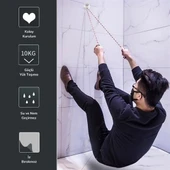 BUFFER® Süper Güçlü Yapışkanlı Suya Dayanıklı Şeffaf Askı 5li Set Yeniden Kullanılabilir Kancalar thumbnail 6