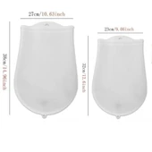 BUFFER® Orta Hamur Torbası Silikon Şeffaf Hamur Yoğurma Torbası Ekmek Makarna Mantı  Hamuru Kolay Yo thumbnail 4