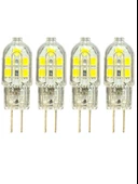 (4 Adet) Osaka 2W Beyaz Işık (6500K) G4 Duylu (İğne Bacak) Led Kapsül Ampul - 1