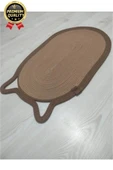 Dekoratif Dayanıklı Zemin Dostu %100 Doğal Jüt İp Kedi Şekilli Duvar Tipi Tırmalama Paspası 40x70cm - 4