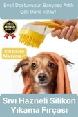 Özel Üretim Banyo Masaj Yapan Tarak Kedi Köpek Evcil Hayvan Sıvı Hazneli Silikon Yıkama Fırçası - 1