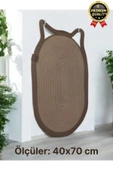 Dekoratif Dayanıklı Zemin Dostu %100 Doğal Jüt İp Kedi Şekilli Duvar Tipi Tırmalama Paspası 40x70cm - 3