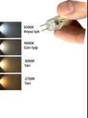 (8 Adet) Osaka 2W Beyaz Işık (6500K) G4 Duylu (İğne Bacak) Led Kapsül Ampul thumbnail 5