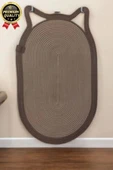 Dekoratif Dayanıklı Zemin Dostu %100 Doğal Jüt İp Kedi Şekilli Duvar Tipi Tırmalama Paspası 40x70cm - 5