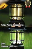 Çok Amaçlı Ayarlanabilir Şarjlı 2 Kademeli 500 Lümen Enerji Tasarruflu 3 COB Retro LED Kamp Lambası - 5