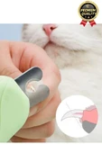 Çok Amaçlı Sıçrama Koruyucu Pilli Kedi Köpek Kuş Evcil Hayvan Ledli Işıklı Törpülü Tırnak Makası - 3