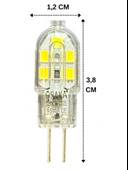 (10 Adet) Osaka 2W Beyaz Işık (6500K) G4 Duylu (İğne Bacak) Led Kapsül Ampul - 3