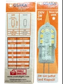 (2 Adet) Osaka 3W Beyaz Işık (6500K) G4 Duylu (İğne Bacak) Led Kapsül Ampul thumbnail 3
