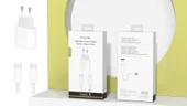 MobiLX M-21 iPhone 15 Pro Max Uyumlu 20W Type-C Hızlı Şarj Adaptörü + USB-C Kablo - 2
