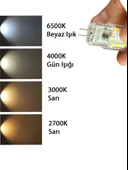 (6 Adet) Osaka 3W Beyaz Işık (6500K) G4 Duylu (İğne Bacak) Led Kapsül Ampul thumbnail 4