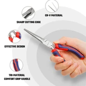 WORKPRO WP231099 150MM CR-V Elektronikçi Profesyonel Mini Uzun Burun Pense - 3