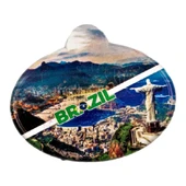 Brezilya Rio de Janeiro Temalı Oval Magnet thumbnail 1