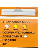 (6 Adet) Osaka 3W Şarjlı Masa Lambası thumbnail 5