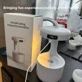 Ozmik Anti Yerçekimi Nemlendirici Su Damlası Geri Akışı Sessiz Masa Üstü Dekorasyonu Yoğun Sis thumbnail 7