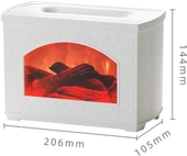 Ozmik Fityle Hava Nemlendirici Simülasyon Alev 270 Ml Dekoratif Otomatik Kapanma Taşınabilir Beyaz thumbnail 5