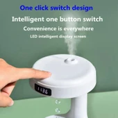 Ozmik Anti Yerçekimi Nemlendirici Su Damlası Geri Akışı Sessiz Masa Üstü Dekorasyonu Yoğun Sis thumbnail 2